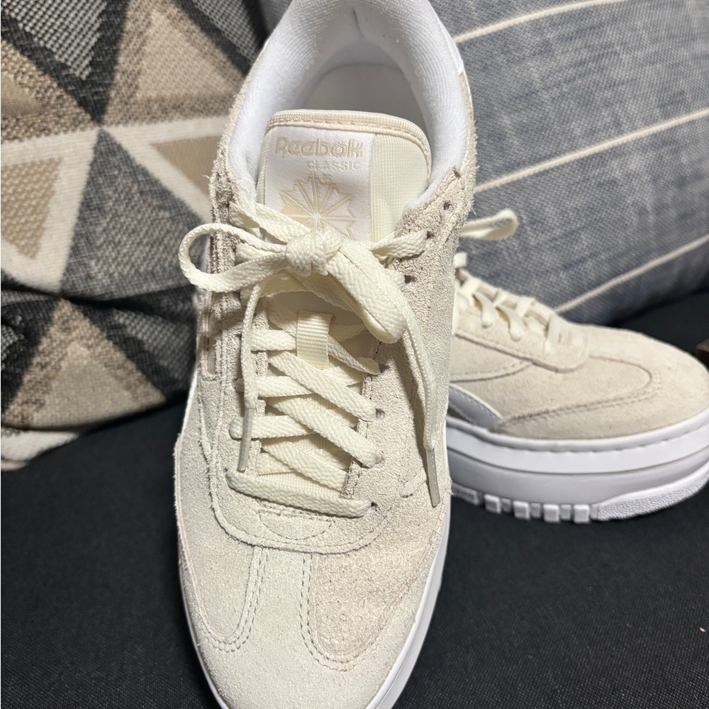 Reebok Women's Cream Platform Sneakers - Picture 2 of 8
